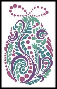 Abstract Easter Egg 3 by Artecy printed cross stitch chart